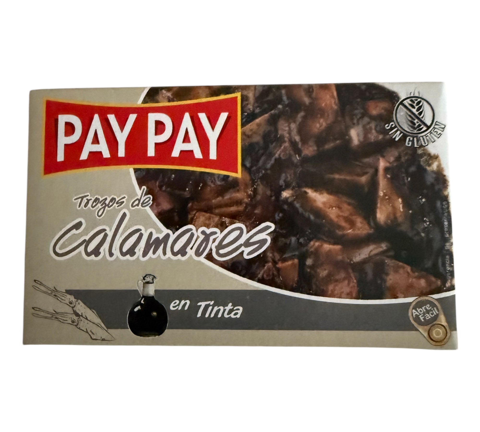 Pay Pay Squid Pieces in Ink Sauce - Net Weight 155g Drained Weight 72g
