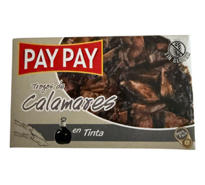 Pay Pay Squid Pieces in Ink Sauce - Net Weight 155g Drained Weight 72g