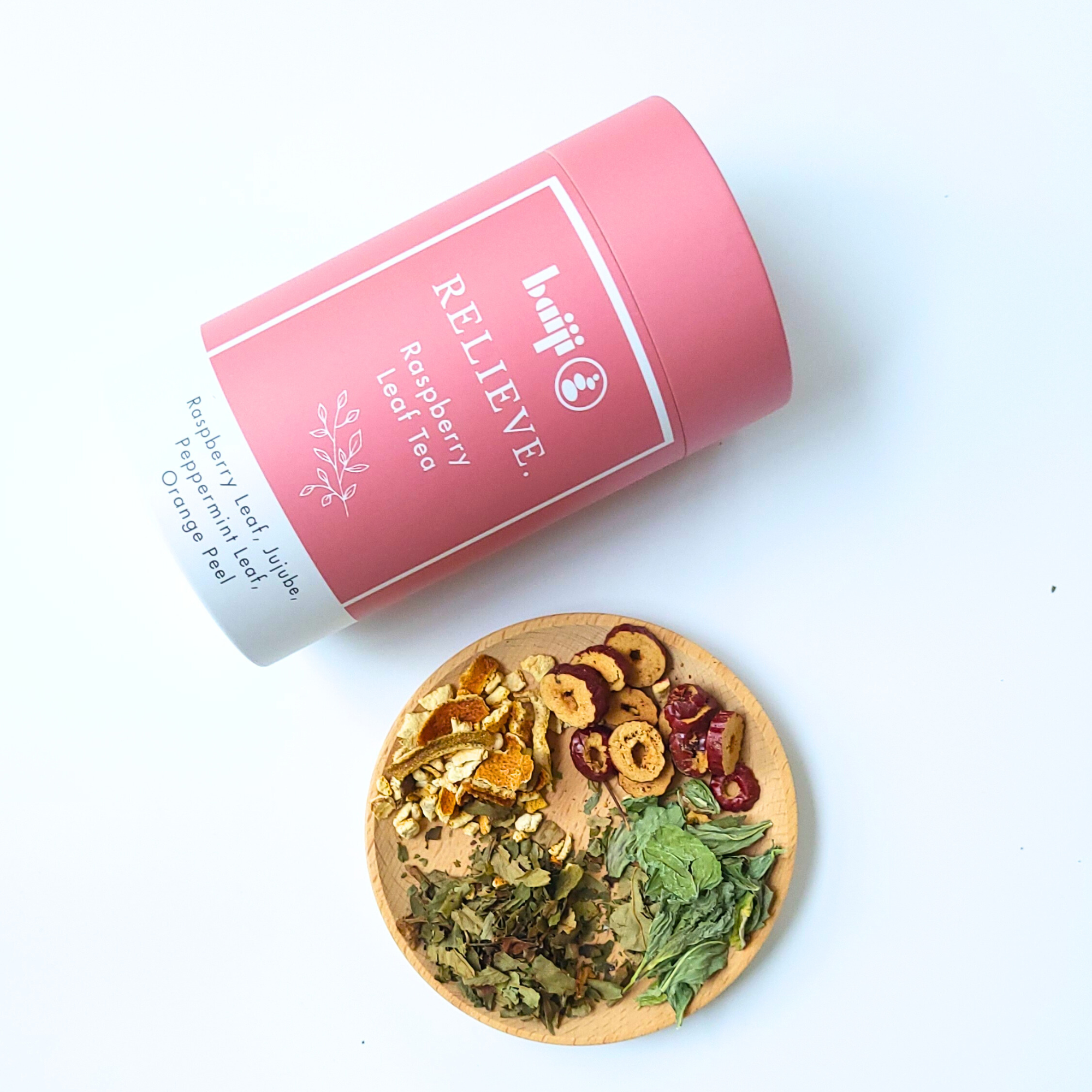 Relieve | Loose Leaf Raspberry Leaf Tea with Jujube, Peppermint Leaves and Orange Peel